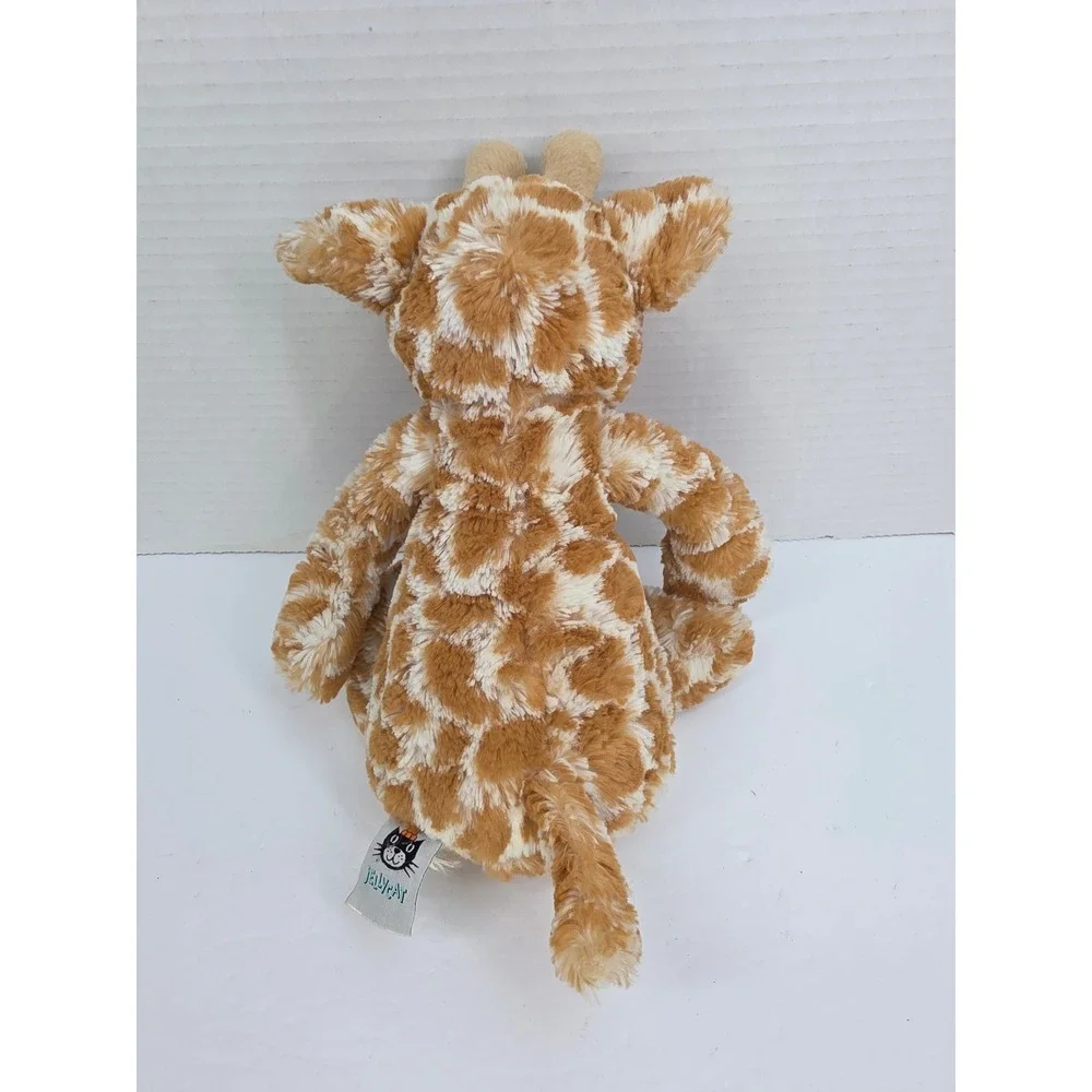 Jellycat Bashful Giraffe Medium Plush Stuffed Animal Orange Cream Spotted 12